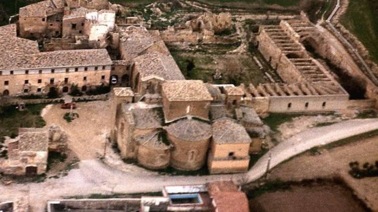Vista área del histórico Monasterio de Sijena (Huesca)