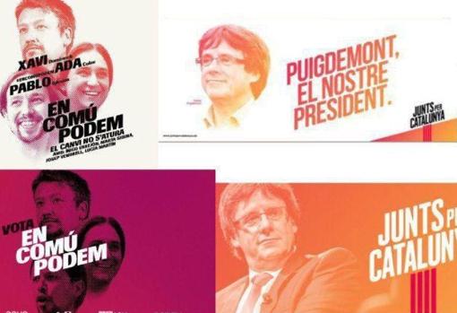 Puigdemont copia el cartel del 21-D a los «comunes»