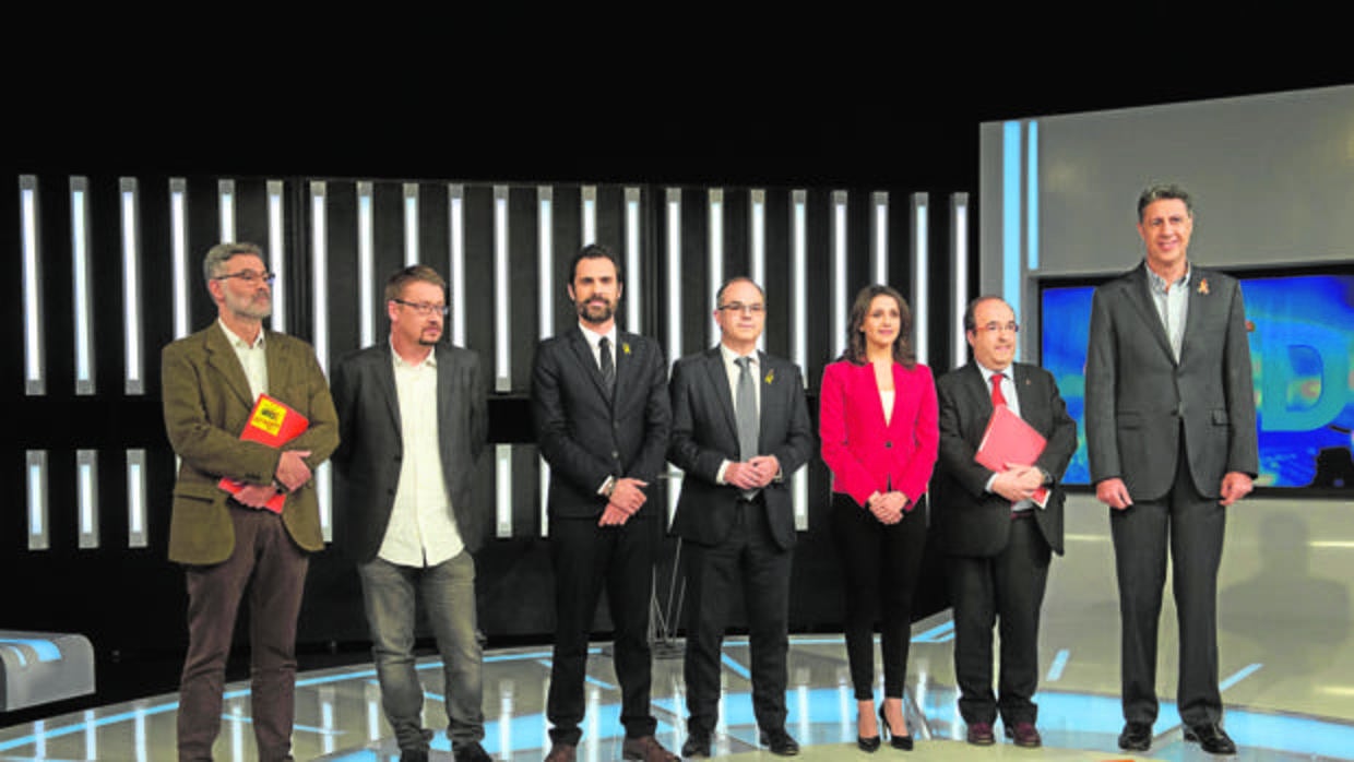 TV3 acogió anoche el primer debate entre los candidatos del 1-O