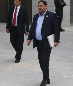 Junqueras, antes de declarar ante la Audiencia Nacional