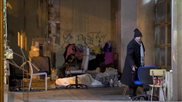 Más de 500 «sin techo» duermen a la intemperie en las calles de Madrid