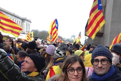 Imagen de Marta Sorlí y Jordi Sebastiá tomada este jueves en Bruselas