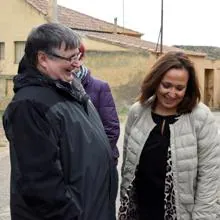 El abogado Jorge Español, junto a la consejera aragonesa de Cultura, Mayte Pérez