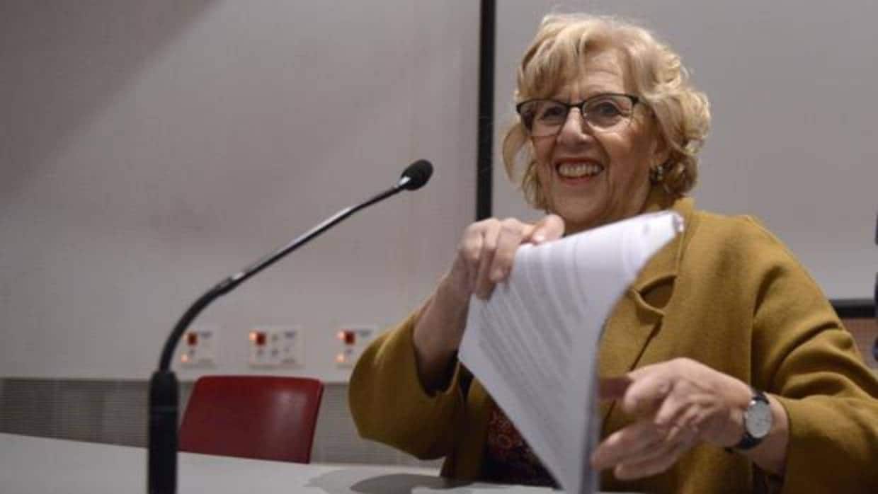 La alcaldesa de Madrid, Manuela Carmena, en un acto público reciente