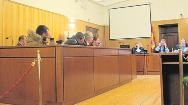 Los acusados durante la vista oral en la Audiencia Provincial de Valladolid
