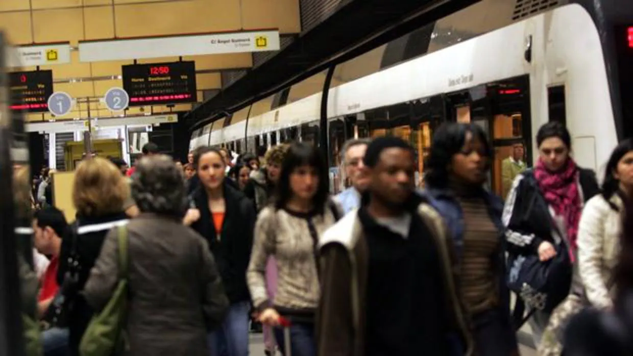 Imagen de archivo tomada durante una jornada de huelga en el Metro de Valencia