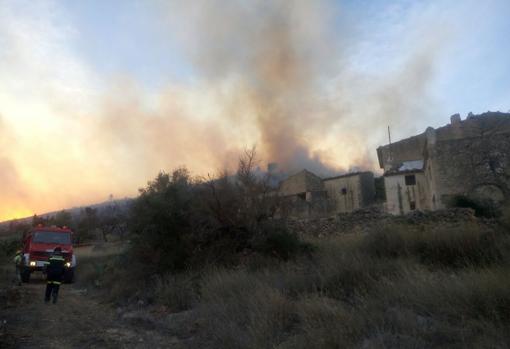 Imagen de la zona afectada por el incendio