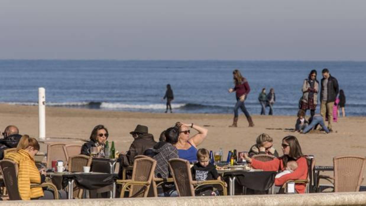 Imagen tomada en el paseo marítimo de Valencia