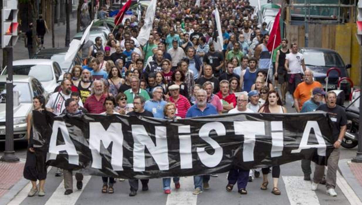 Manifestación en Bilbao a favor de los presos