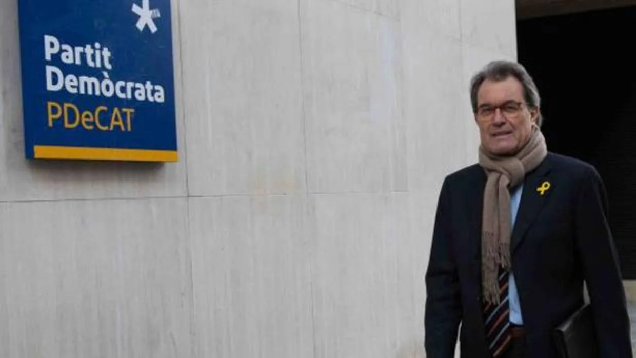 Artur Mas, ayer, antes de presentar su dimisión como presidente del PDECat