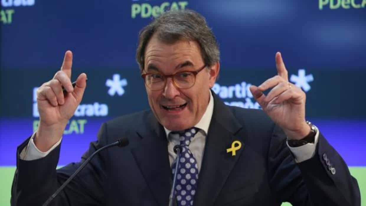 Artur Mas, el pasado martes anunciando su reuncia a la presidencia del PDeCAT