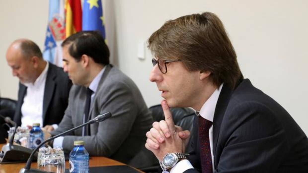El direrctor xeral de Planificación e Orzamentos, Miguel Corgos, en su comparencencia en el Parlamento