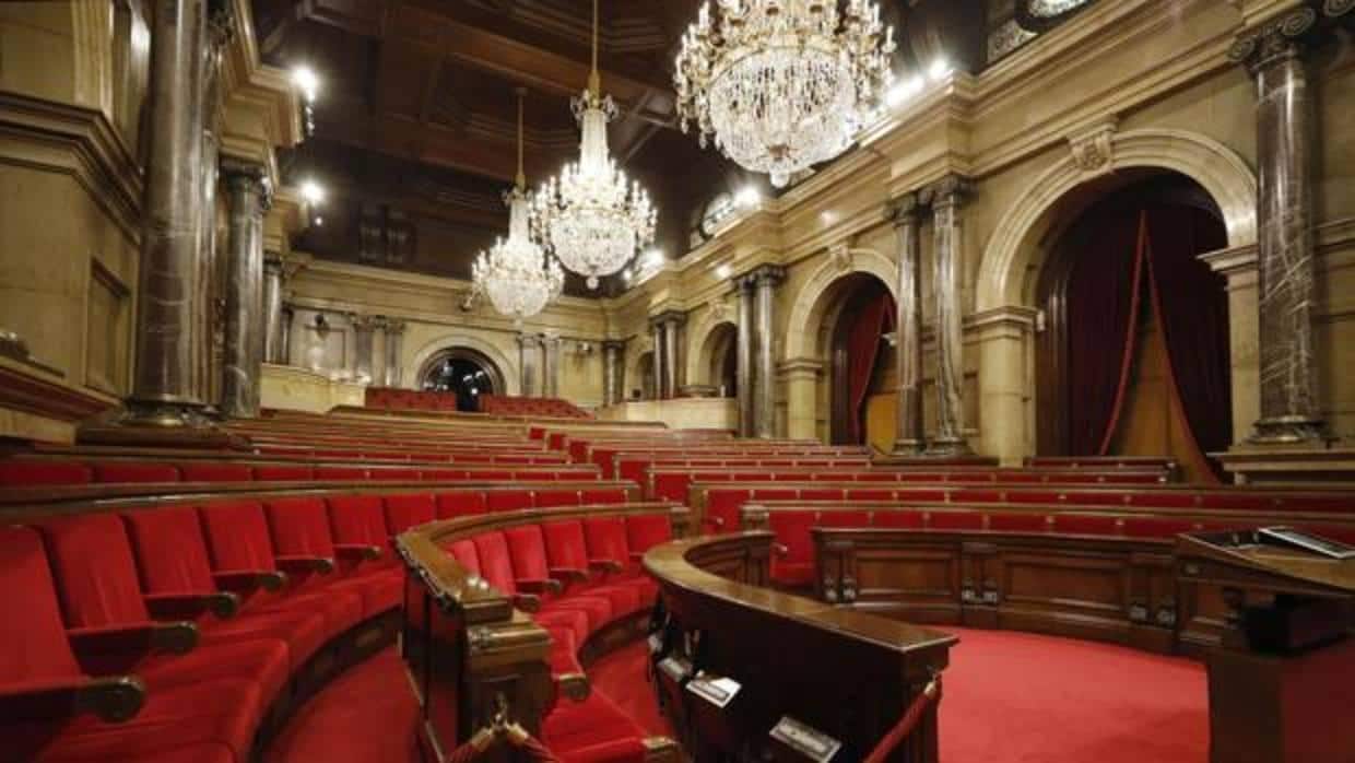 Vista del hemiciclo del Parlamento catalán