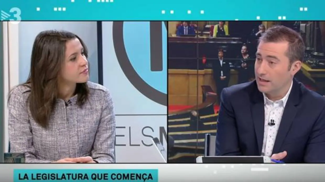 Arrimadas, ayer en TV3
