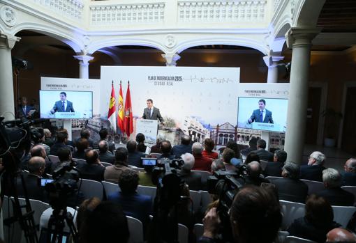 Intervención del presidente García-Page, ayer en Ciudad Real