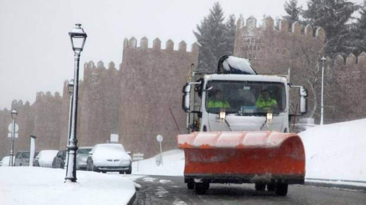 Ávila, que se vio afectada por el temporal este pasado fin de semana, se mantiene en alerta por nieve