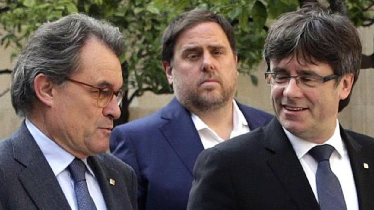 Mas, Junqueras y Puigdemont, en una imagen de archivo