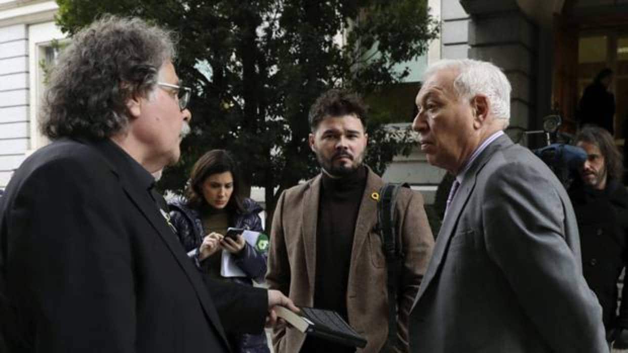 Joan Tardà, Gabriel Rufián y José Manuel García-Margallo