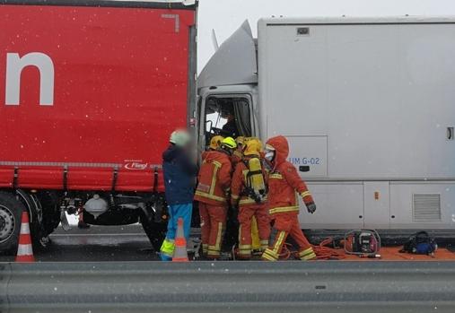 Imagen del accidente registrado esta mañana