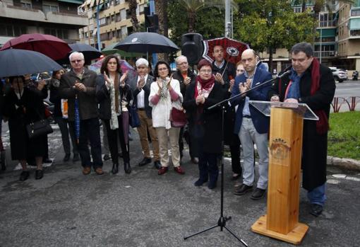 Ángel Bartolomé, durante el acto en memoria del periodista aicantino