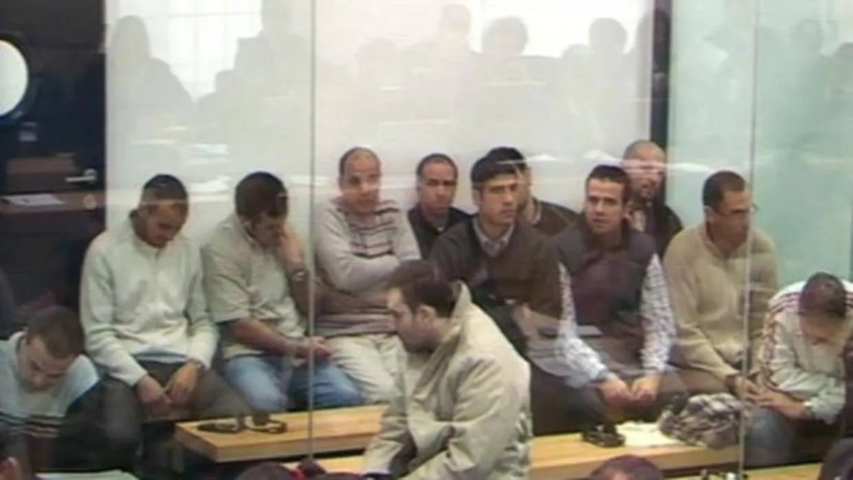 Algunos de los procesados del 11-M, durante el juicio que se celebró en la Audiencia Nacional en 2007