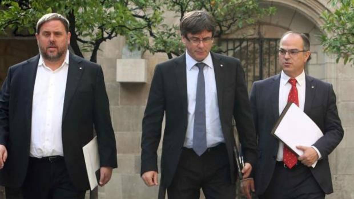 Junqueras, Puigdemont y Turull