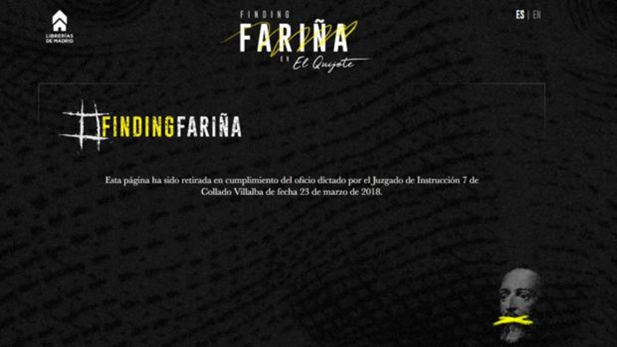 La web de la campaña #FindingFariña informa de su cierre