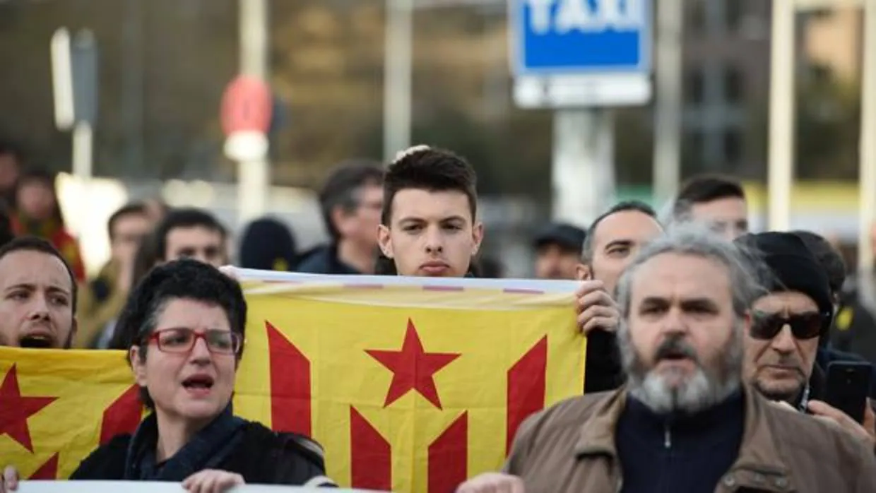 Manifestación de los CDR en una carretera catalana
