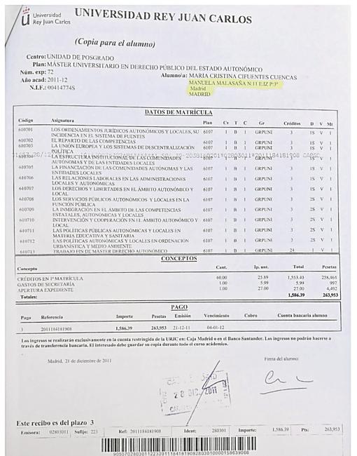 Los cinco documentos con los que Cristina Cifuentes intenta defender su inocencia