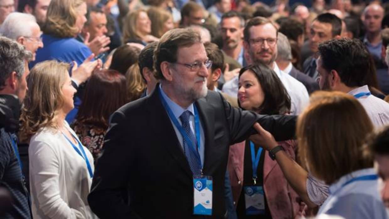 El presidente Mariano Rajoy, en la Convención del PP en Sevilla