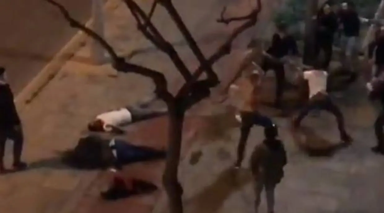 Detalle de uno de los videos de la pelea que se ha publicado en redes sociales