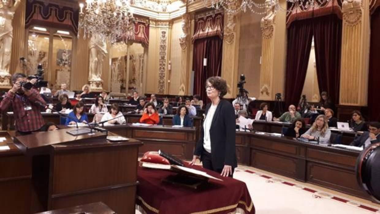 La nueva diputada Agustina Vilaret, integrada en la coalición ecosoberanista MÉS por Mallorca