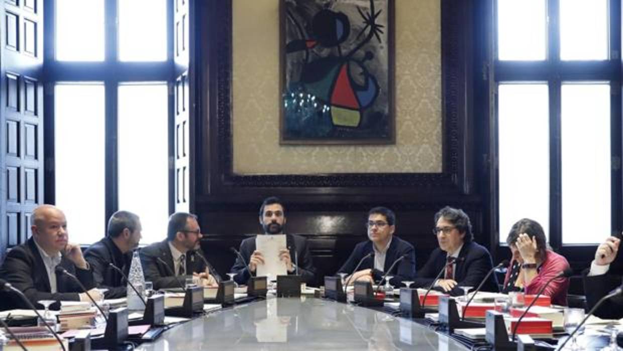 Reunión de la mesa celebrada hoy en el Parlament