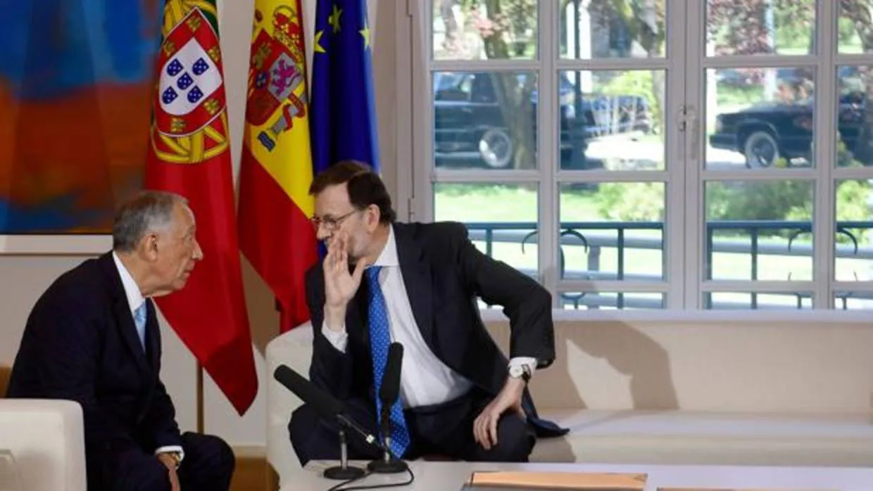 Marcelo Rebelo de Sousa y Mariano Rajoy, en La Moncloa