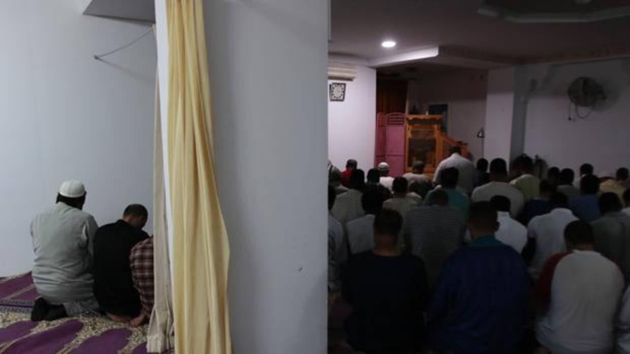 Fieles musulmanes rezan en una mezquita andaluza
