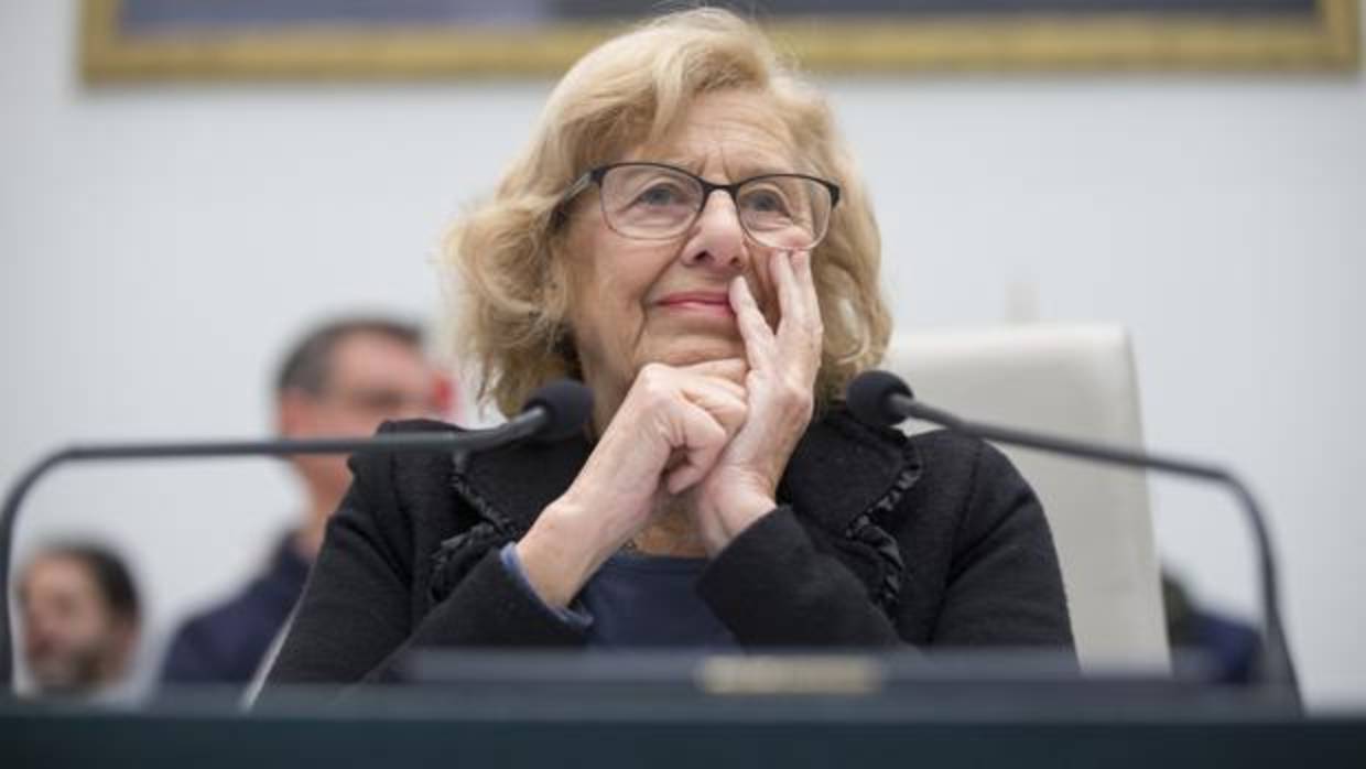 Manuela Carmena, durante un Pleno en Cibeles