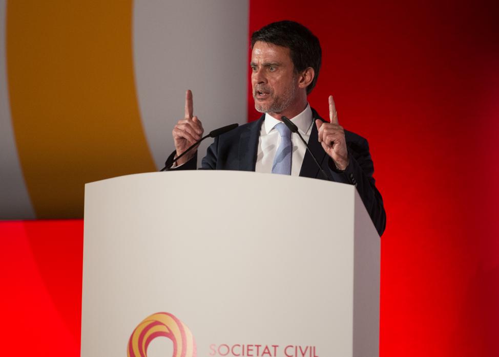 Manuel Valls, en un acto de Sociedad Civil Catalana en Barcelona