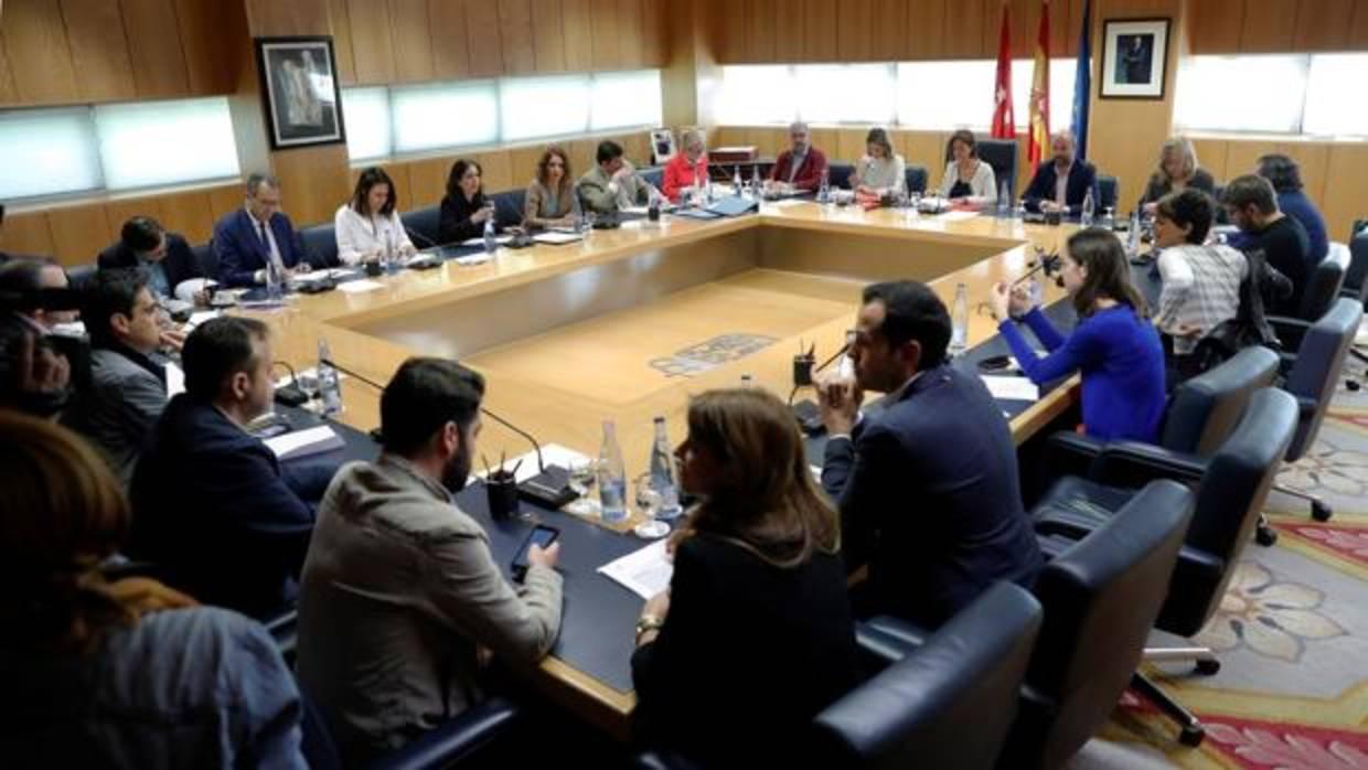 Reunión de la junta de portavoces de la Asamblea de Madrid