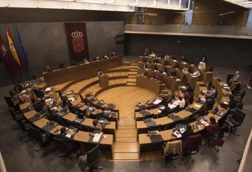 El Hemiciclo del Parlamento navarro, en Pamplona