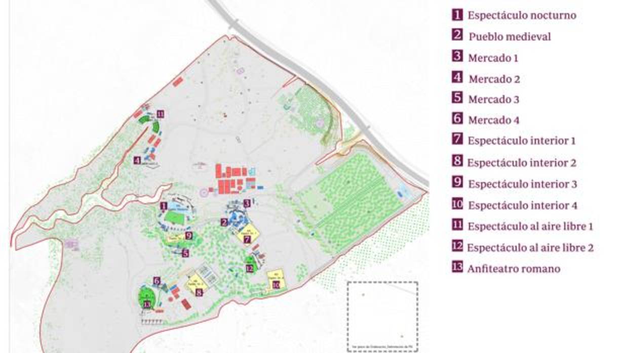 Plano del parque temático que se construirá en Toledo