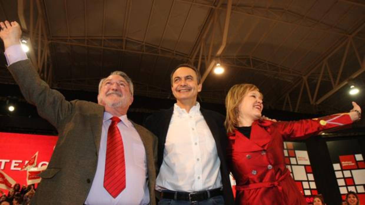 Soria, Zapatero y Pajín, en una imagen tomada en Alicante en 2008