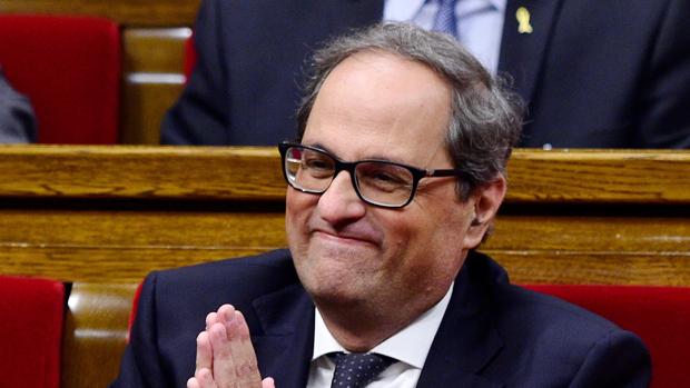 Quim Torra, investido presidente de la Generalitat con los votos independentistas y la abstención de la CUP