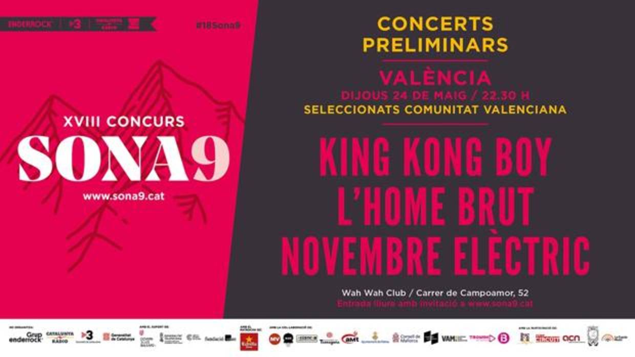 Cartell dels concerts preliminars del Sona9