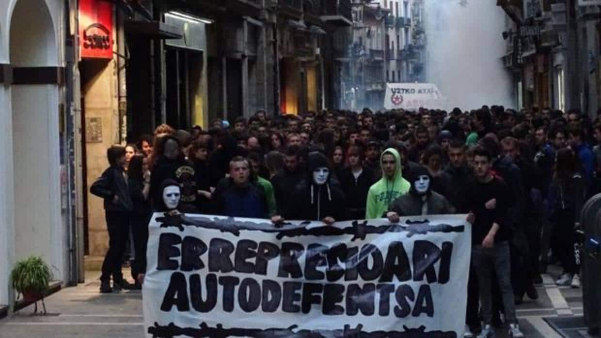 Imagen de la manifestación celebrada en Pamplona