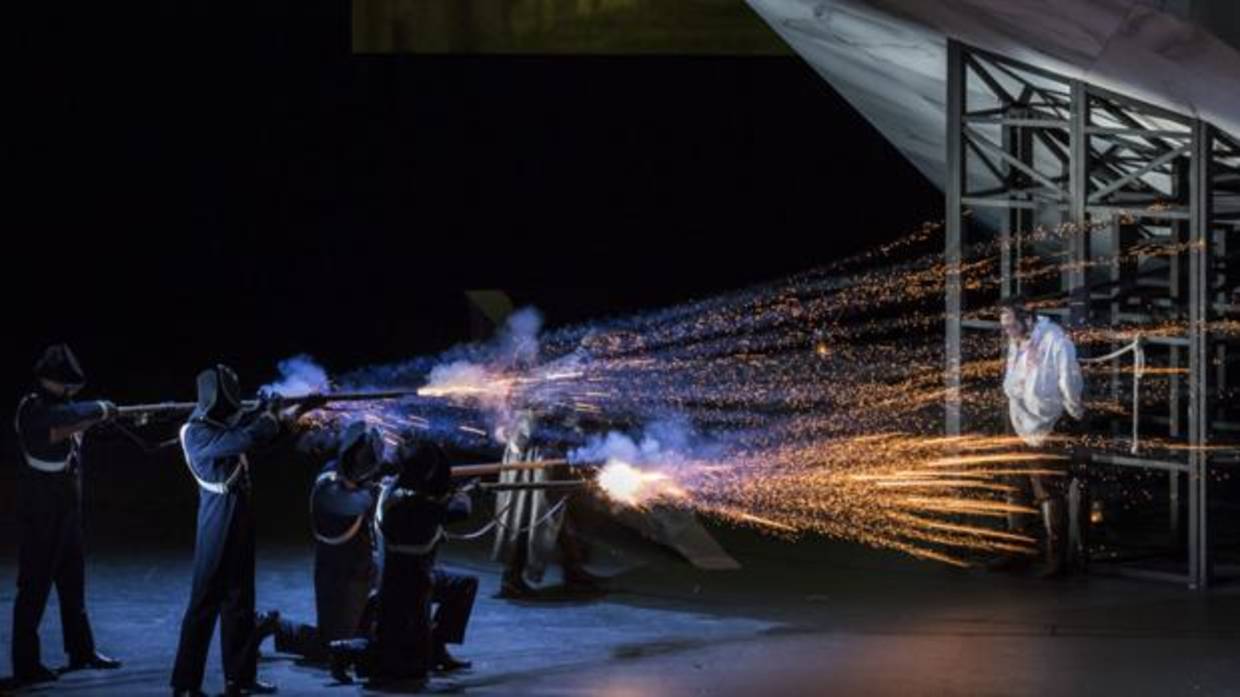 Puesta en escena de la ópera Tosca, en el Palau de les Arts