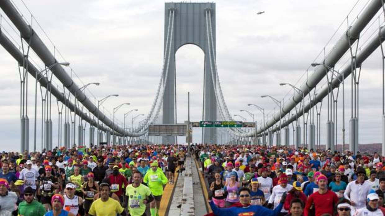 Corredores en el maratón de Nueva York