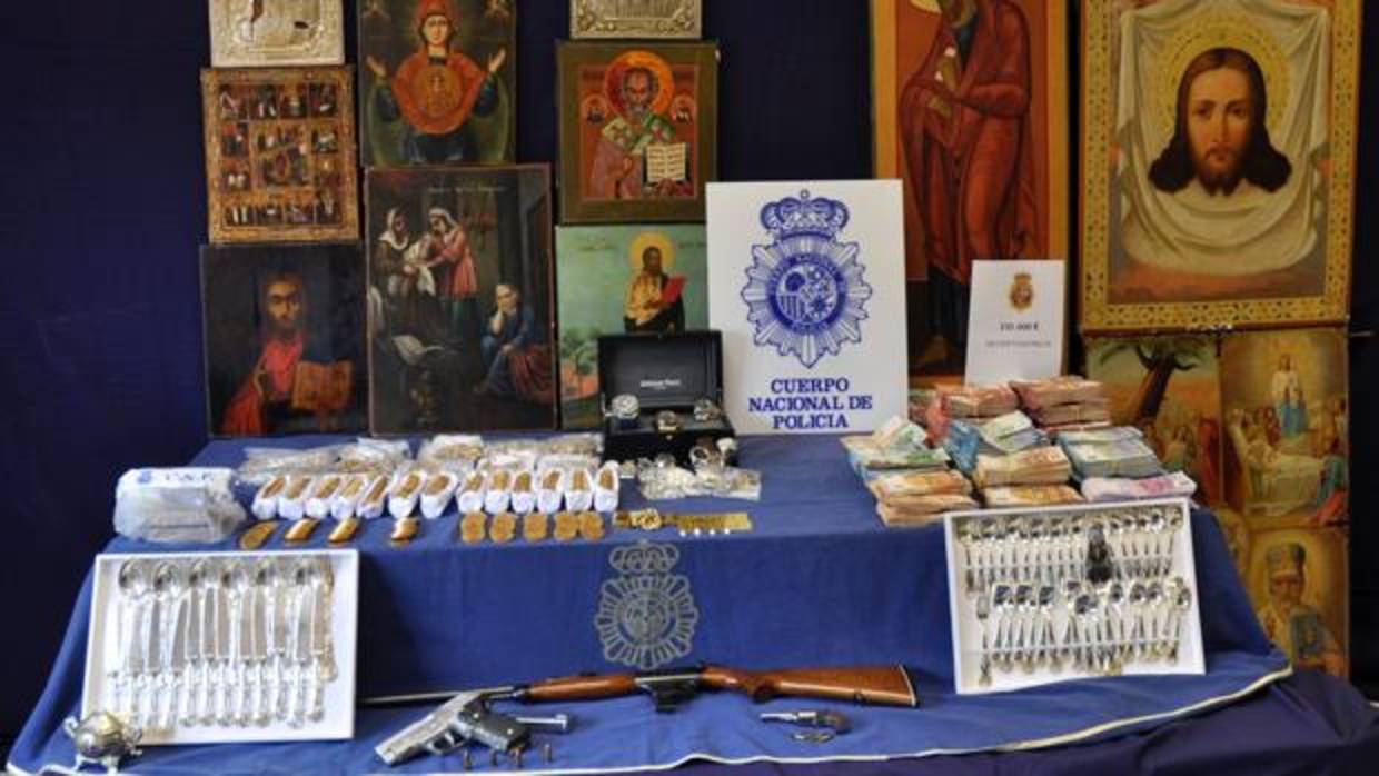El grupo criminal almacebana metales preciosos, relojes, armas e iconos ortodoxos