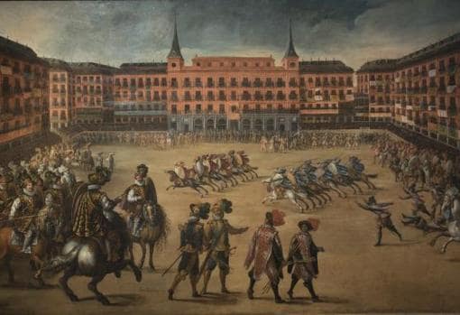 El cuadro «Fiesta en la plaza Mayor de Madrid», de Juan de la Corte, se podrá ver en la muestra
