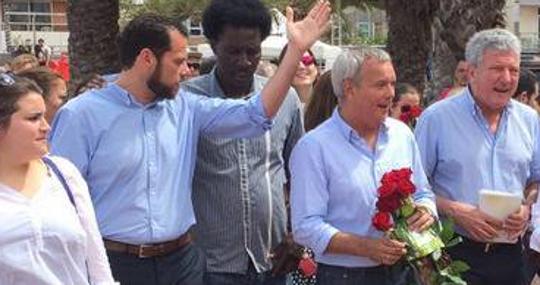 Luc André Diouf, Sebastián Franquis y Pedro Quevedo (NC) en 2015