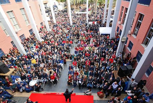 Imagen del mitin de Pedro Sánchez en Xirivella